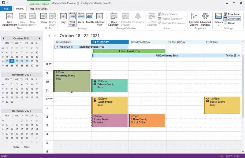 Visual Studio 主题日历